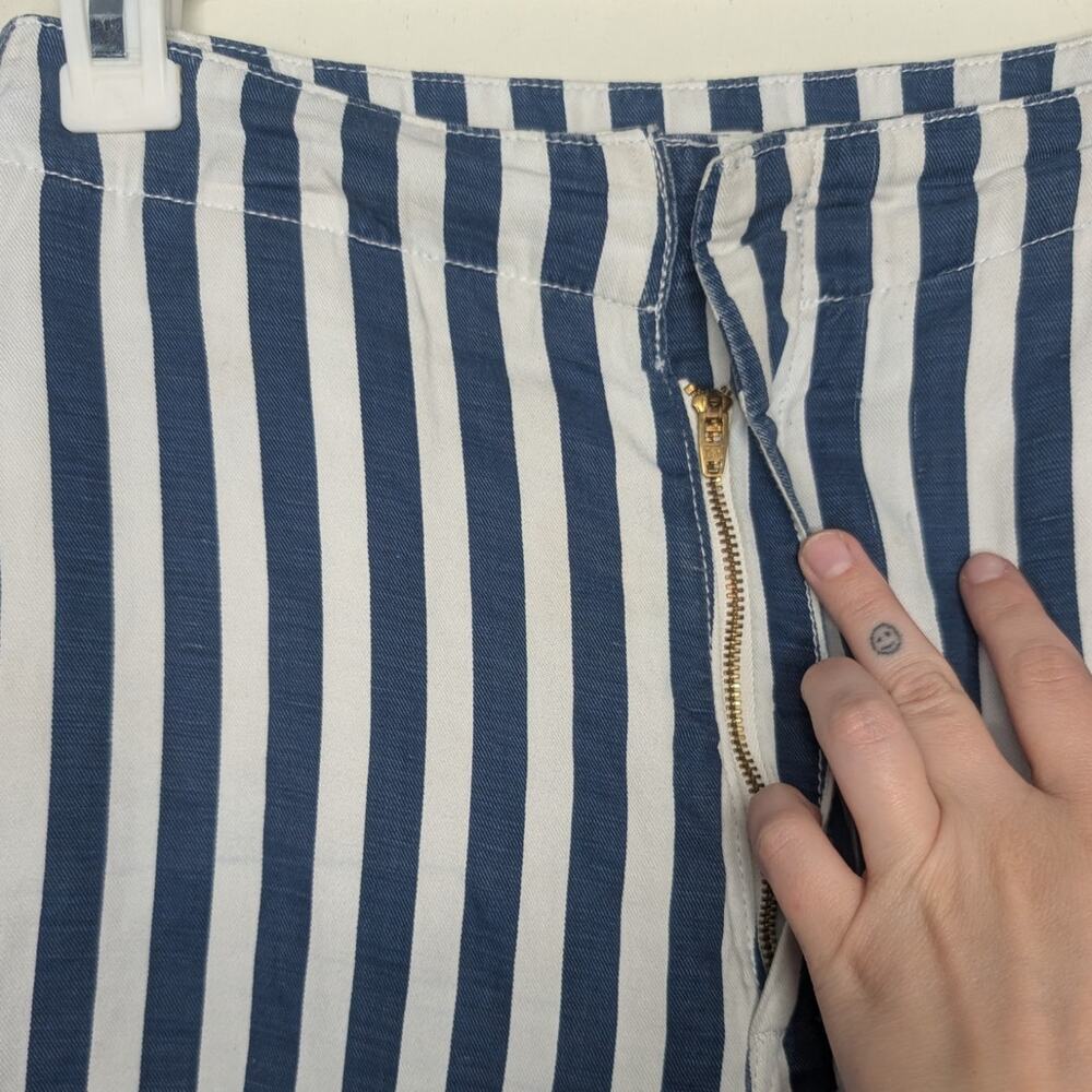 Mother Denim The Cinch Greaser Wide Leg Pant in Sea Daze Stripes, Size 27 - Picture 4 of 10